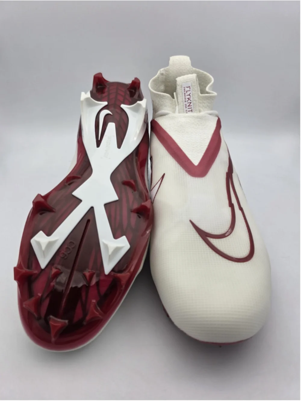 Nike Alpha Menace Elite 3 White Red Men's Size 14 Football Cleats DM1792-100